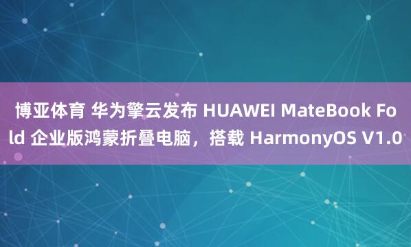 博亚体育 华为擎云发布 HUAWEI MateBook Fold 企业版鸿蒙折叠电脑，搭载 HarmonyOS V1.0