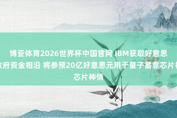 博亚体育2026世界杯中国官网 IBM获取好意思国政府资金相沿 将参预20亿好意思元用于量子蓄意芯片神情