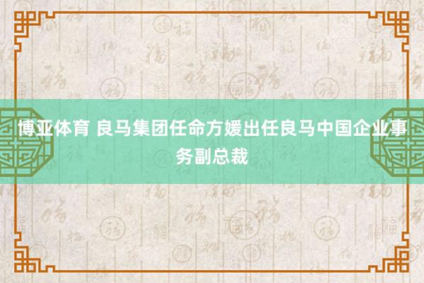 博亚体育 良马集团任命方媛出任良马中国企业事务副总裁