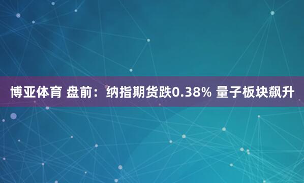 博亚体育 盘前：纳指期货跌0.38% 量子板块飙升