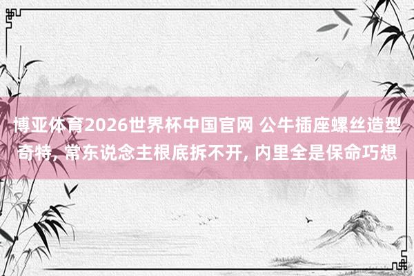 博亚体育2026世界杯中国官网 公牛插座螺丝造型奇特， 常东说念主根底拆不开， 内里全是保命巧想