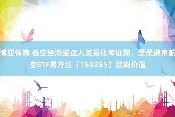 博亚体育 低空经济或迈入贸易化考证期，柔柔通用航空ETF易方达（159255）建树价值