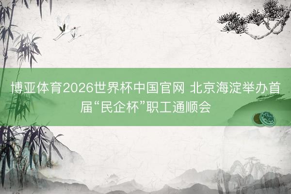 博亚体育2026世界杯中国官网 北京海淀举办首届“民企杯”职工通顺会
