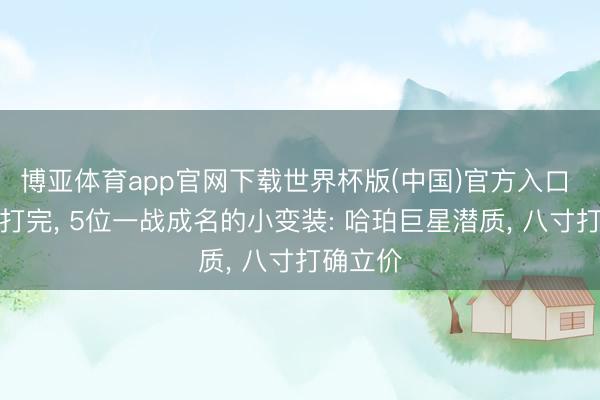 博亚体育app官网下载世界杯版(中国)官方入口 季后赛打完， 5位一战成名的小变装: 哈珀巨星潜质， 八寸打确立价