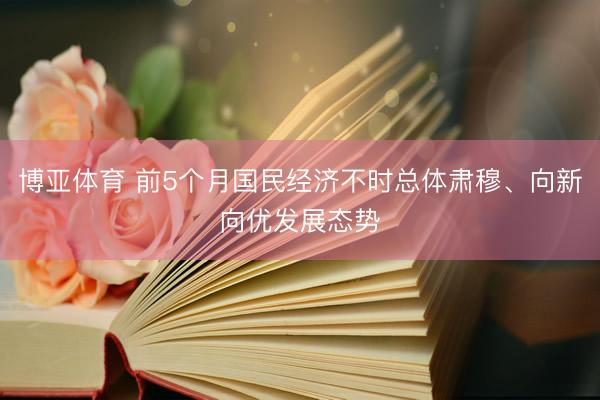 博亚体育 前5个月国民经济不时总体肃穆、向新向优发展态势